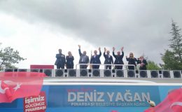 Mansur Yavaş’tan seçimlerin yenileneceği Pınarbaşı’nda miting