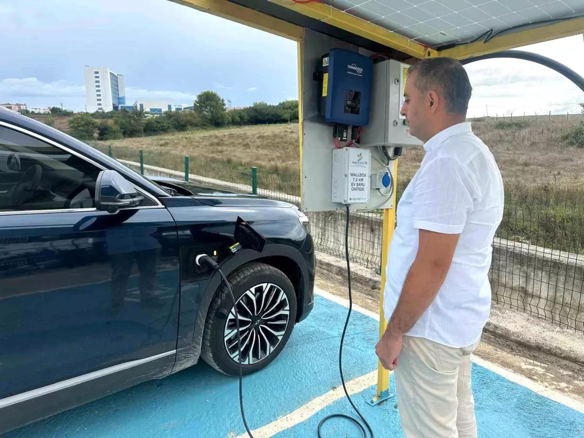 Sinop’ta Güneş Enerjisiyle Elektrikli Araç Şarj Sistemi Kuruldu